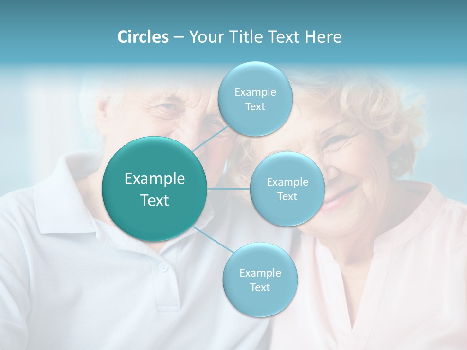 An Elderly Couple Is Smiling For The Camera PowerPoint Template