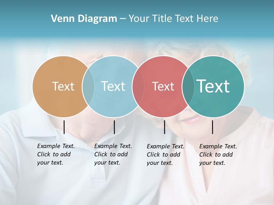 An Elderly Couple Is Smiling For The Camera PowerPoint Template