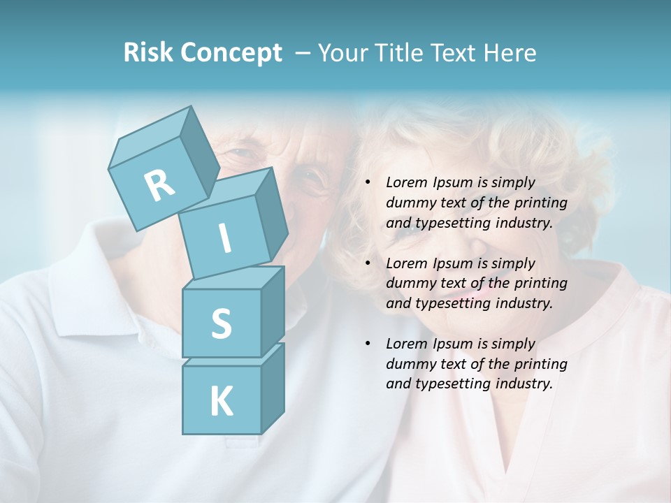 An Elderly Couple Is Smiling For The Camera PowerPoint Template