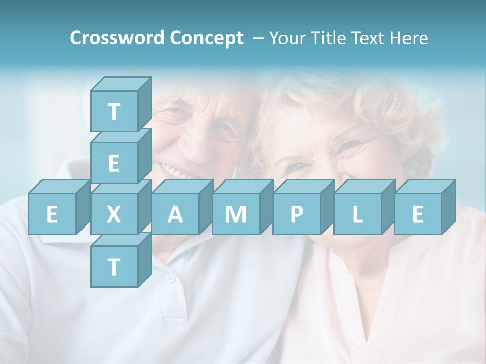 An Elderly Couple Is Smiling For The Camera PowerPoint Template