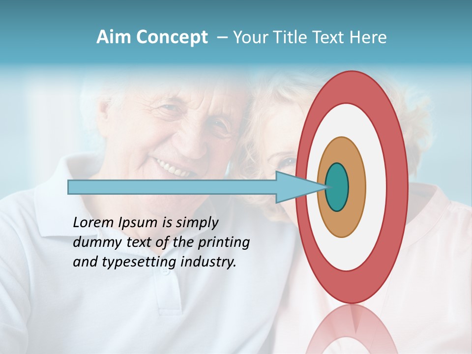 An Elderly Couple Is Smiling For The Camera PowerPoint Template