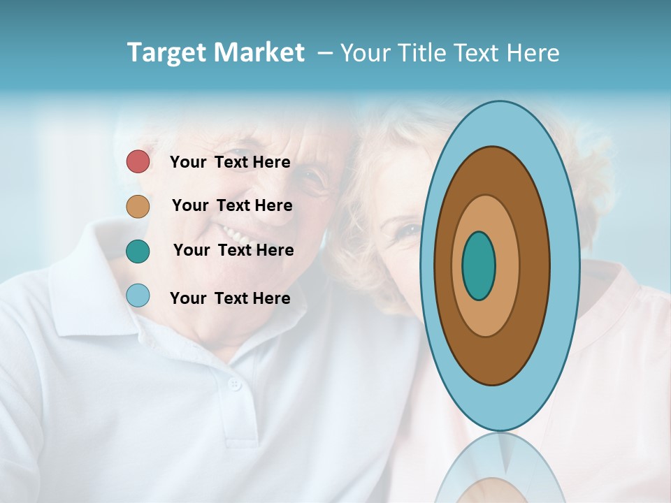 An Elderly Couple Is Smiling For The Camera PowerPoint Template