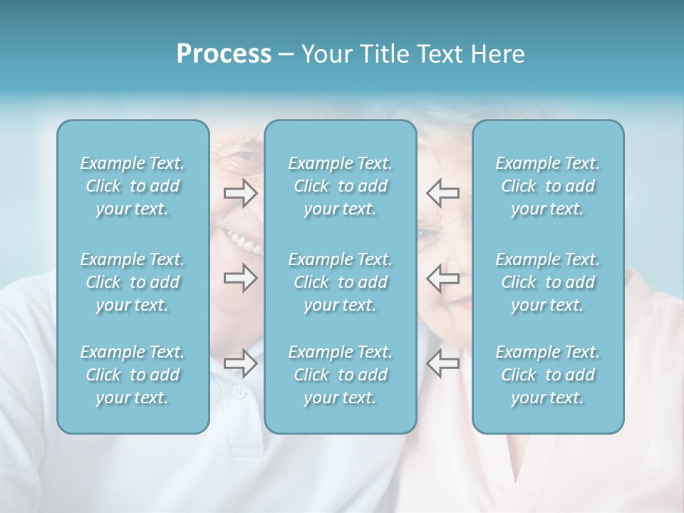 An Elderly Couple Is Smiling For The Camera PowerPoint Template