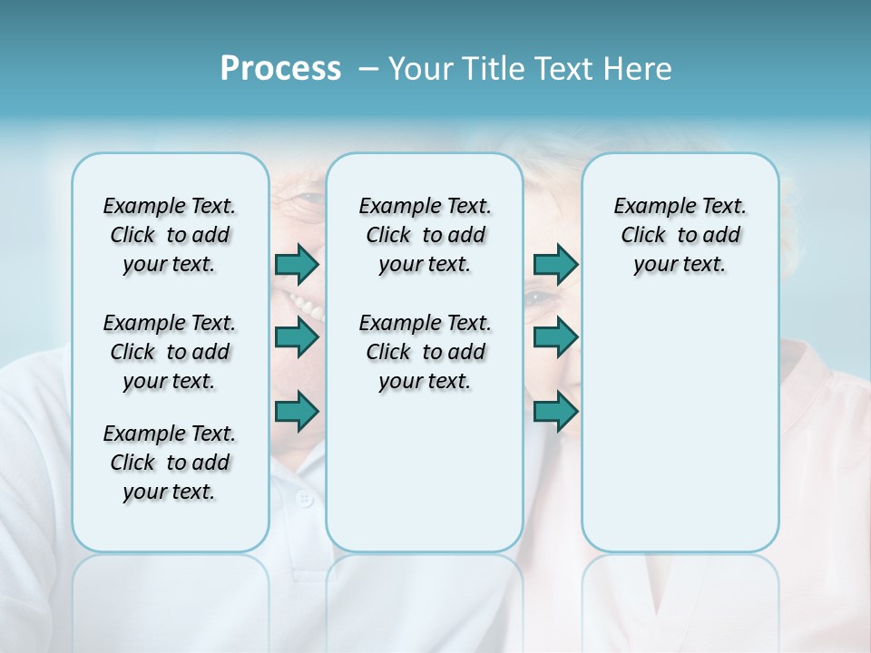 An Elderly Couple Is Smiling For The Camera PowerPoint Template