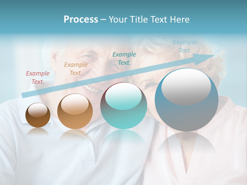 An Elderly Couple Is Smiling For The Camera PowerPoint Template