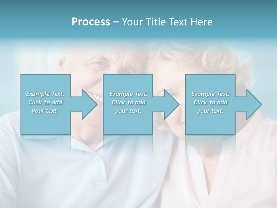 An Elderly Couple Is Smiling For The Camera PowerPoint Template