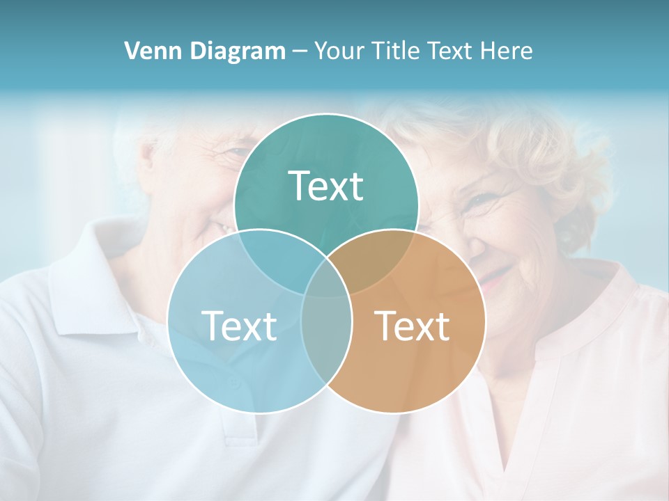 An Elderly Couple Is Smiling For The Camera PowerPoint Template