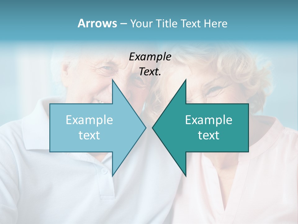 An Elderly Couple Is Smiling For The Camera PowerPoint Template