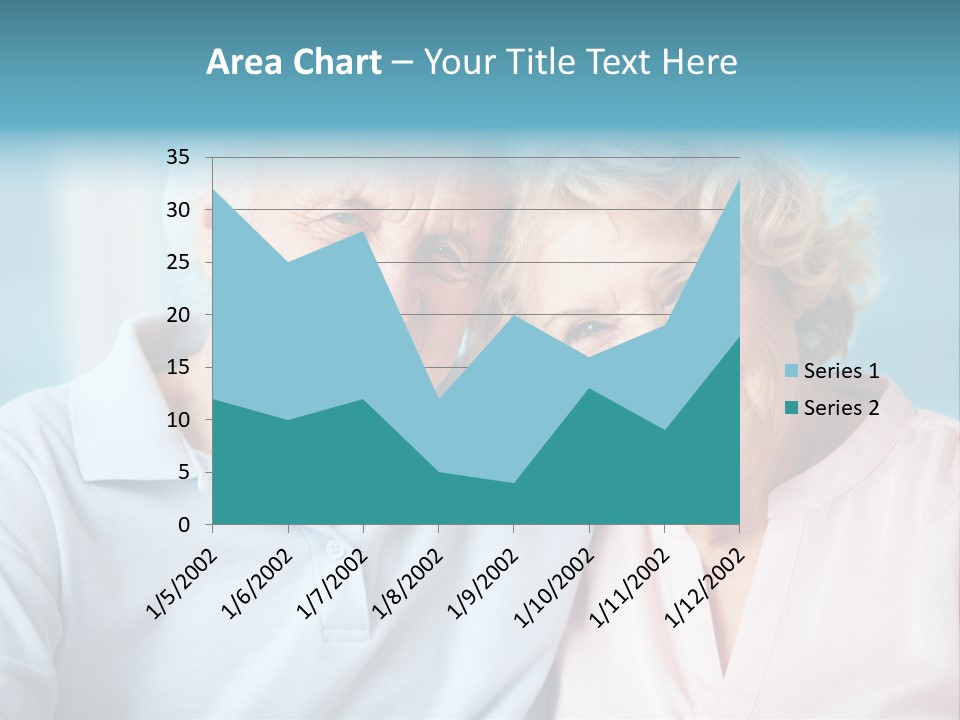An Elderly Couple Is Smiling For The Camera PowerPoint Template