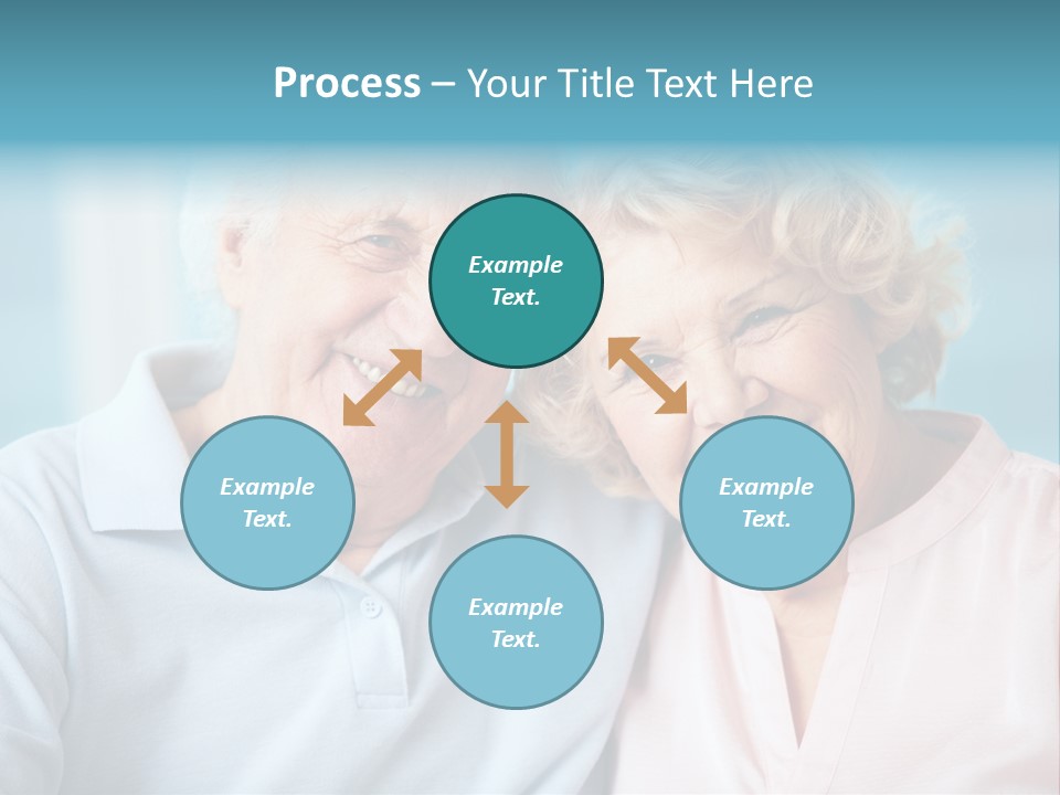 An Elderly Couple Is Smiling For The Camera PowerPoint Template