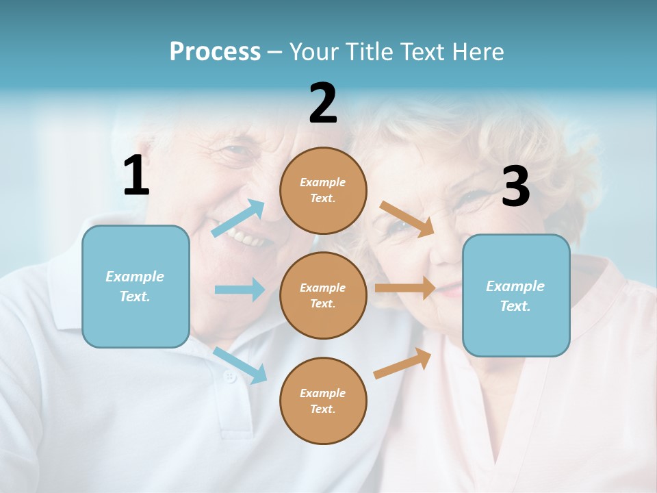 An Elderly Couple Is Smiling For The Camera PowerPoint Template