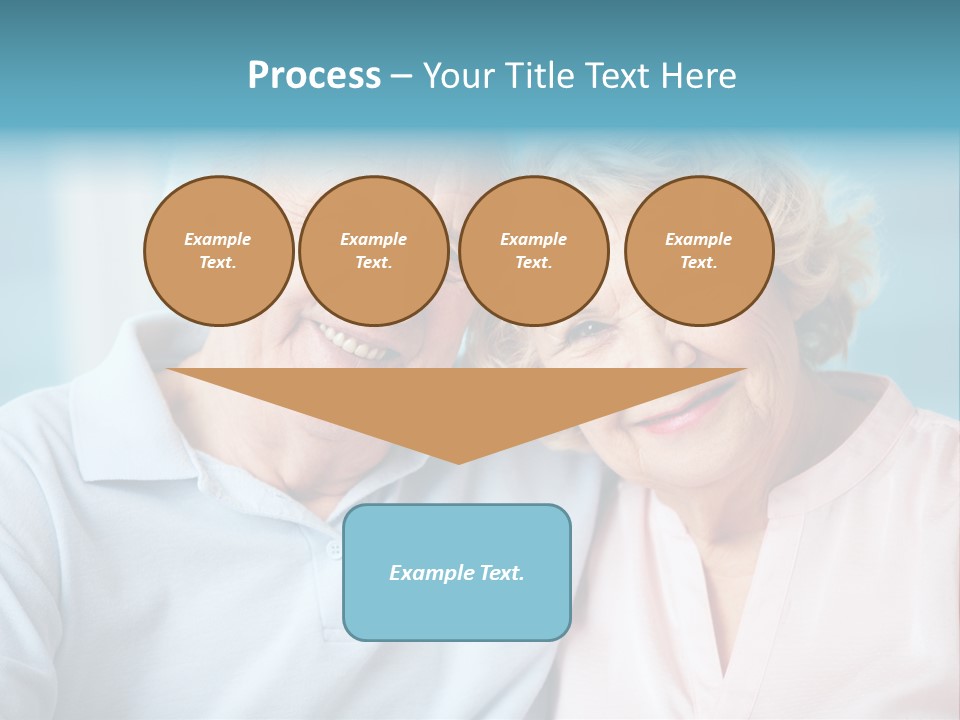 An Elderly Couple Is Smiling For The Camera PowerPoint Template