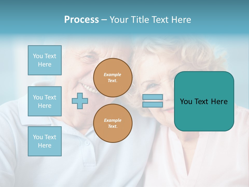 An Elderly Couple Is Smiling For The Camera PowerPoint Template