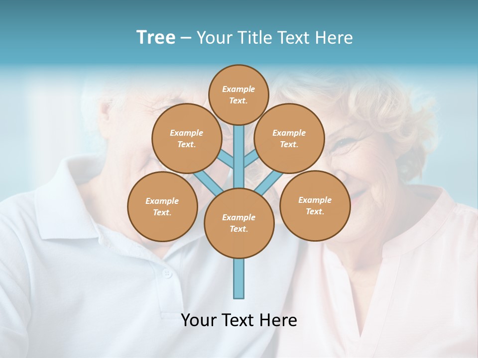 An Elderly Couple Is Smiling For The Camera PowerPoint Template