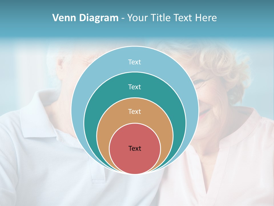 An Elderly Couple Is Smiling For The Camera PowerPoint Template