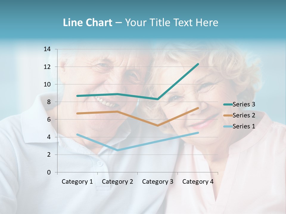 An Elderly Couple Is Smiling For The Camera PowerPoint Template