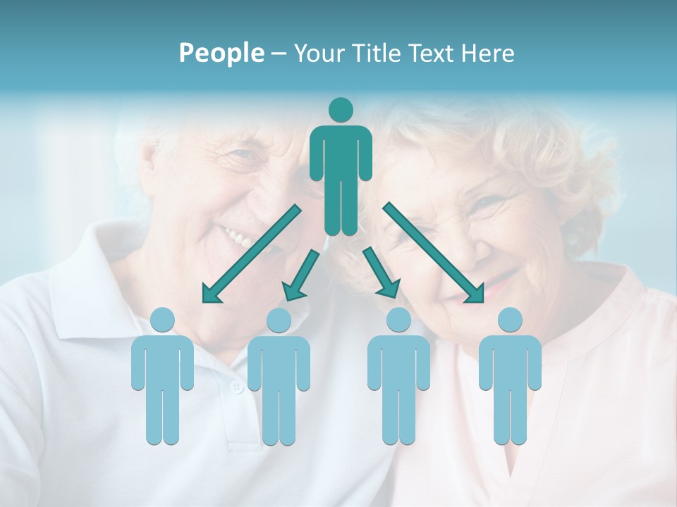 An Elderly Couple Is Smiling For The Camera PowerPoint Template
