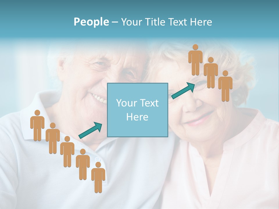 An Elderly Couple Is Smiling For The Camera PowerPoint Template