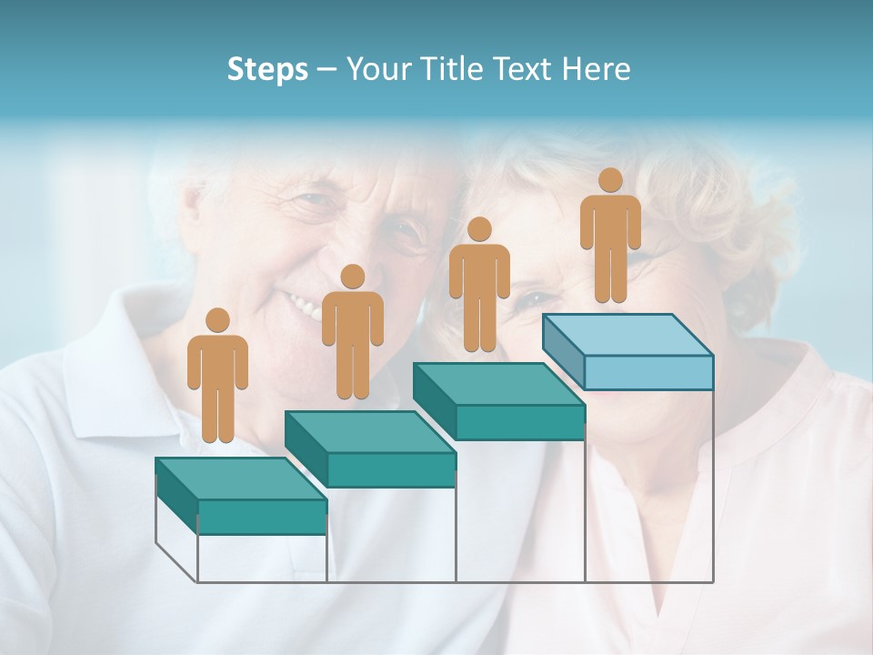 An Elderly Couple Is Smiling For The Camera PowerPoint Template