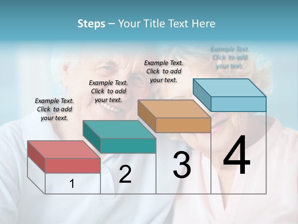 An Elderly Couple Is Smiling For The Camera PowerPoint Template