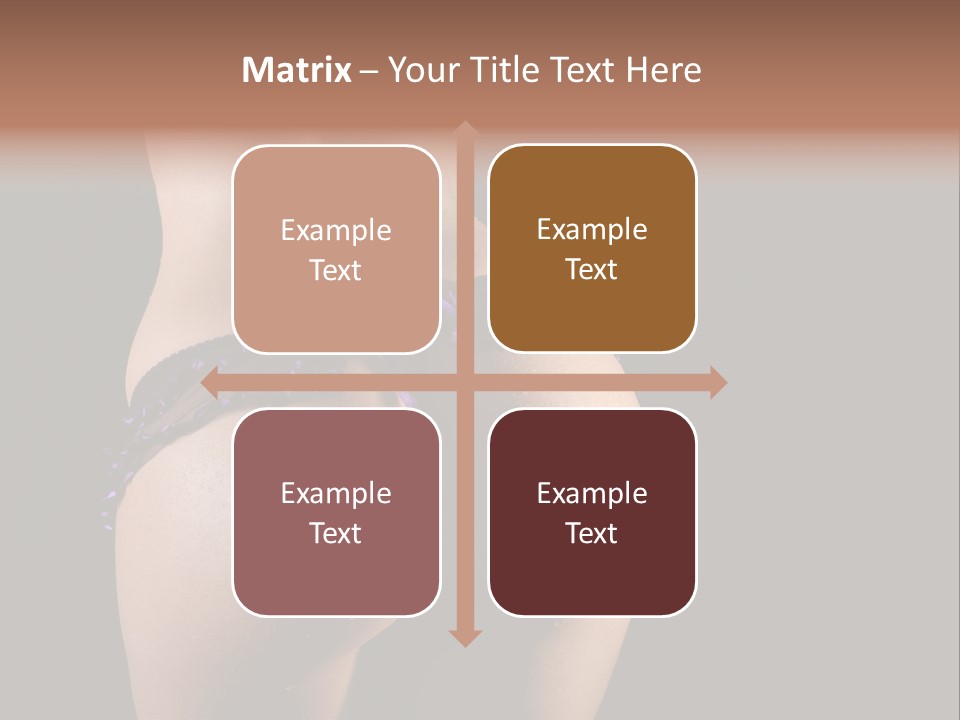 A Woman In A Purple Bikini With Her Butt Exposed PowerPoint Template