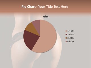 A Woman In A Purple Bikini With Her Butt Exposed PowerPoint Template