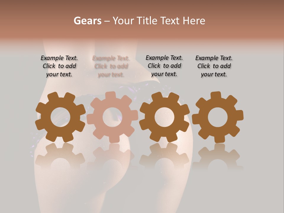 A Woman In A Purple Bikini With Her Butt Exposed PowerPoint Template