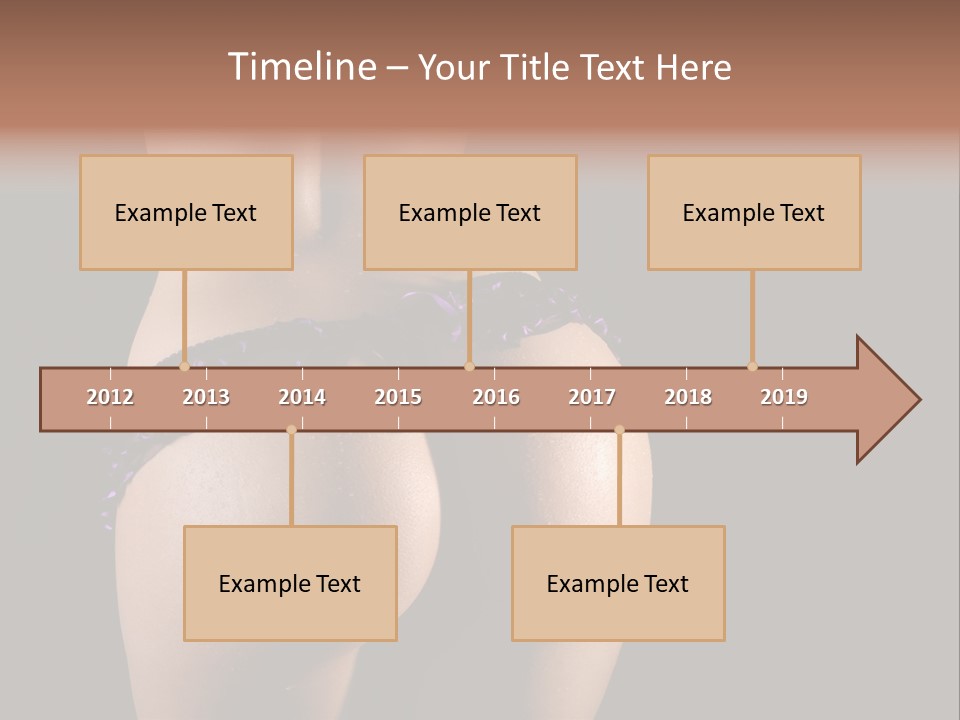 A Woman In A Purple Bikini With Her Butt Exposed PowerPoint Template