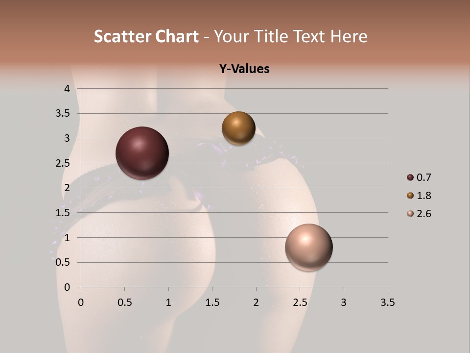 A Woman In A Purple Bikini With Her Butt Exposed PowerPoint Template