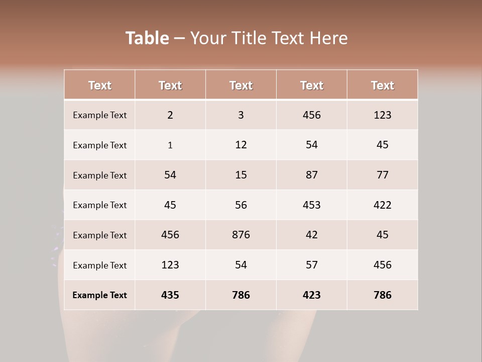 A Woman In A Purple Bikini With Her Butt Exposed PowerPoint Template