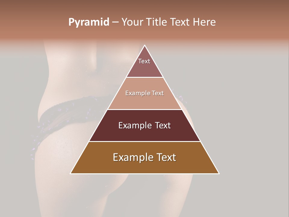 A Woman In A Purple Bikini With Her Butt Exposed PowerPoint Template