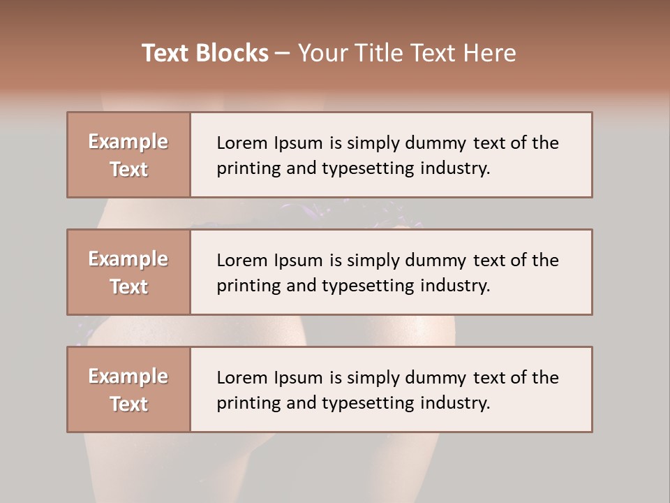 A Woman In A Purple Bikini With Her Butt Exposed PowerPoint Template