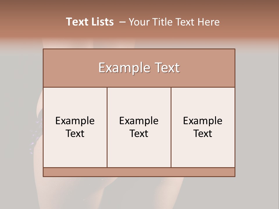 A Woman In A Purple Bikini With Her Butt Exposed PowerPoint Template