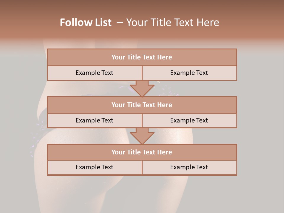 A Woman In A Purple Bikini With Her Butt Exposed PowerPoint Template