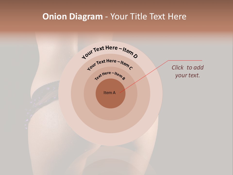 A Woman In A Purple Bikini With Her Butt Exposed PowerPoint Template