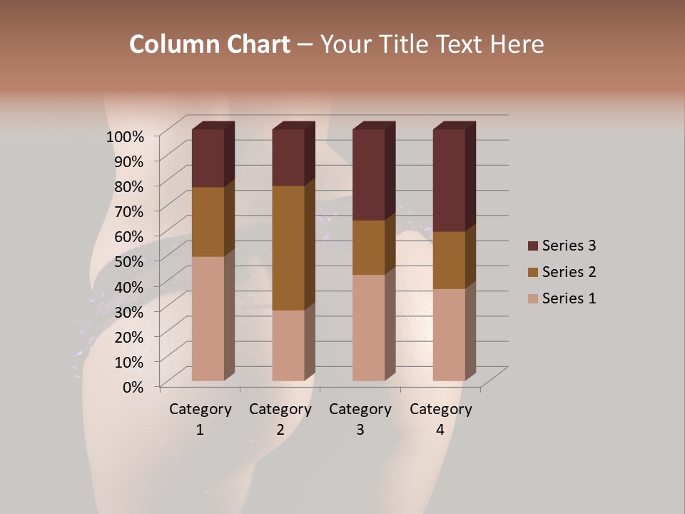 A Woman In A Purple Bikini With Her Butt Exposed PowerPoint Template