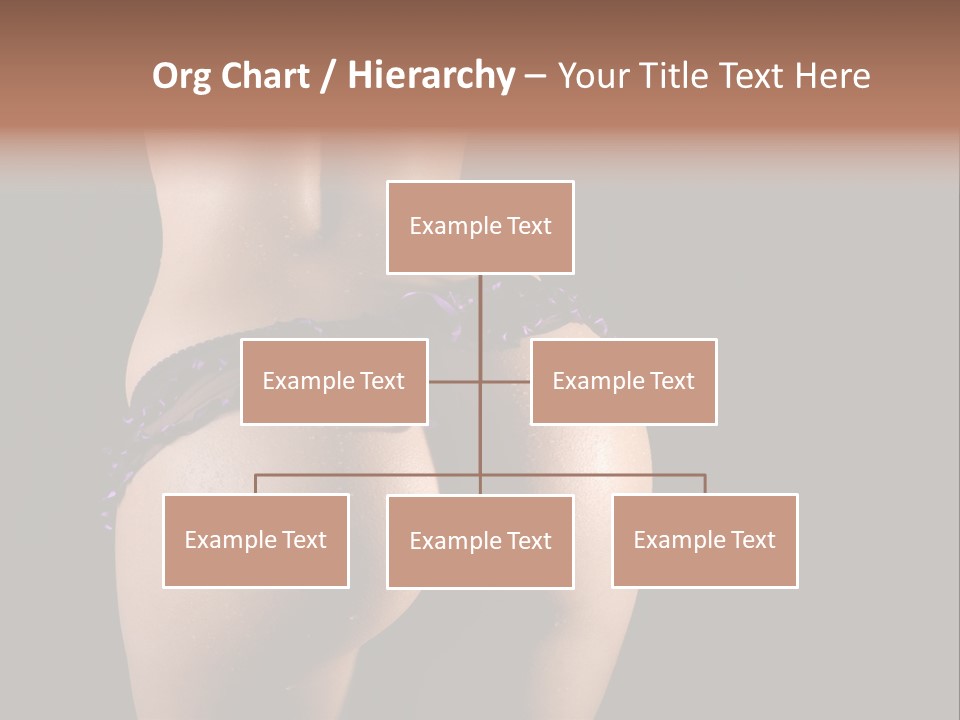 A Woman In A Purple Bikini With Her Butt Exposed PowerPoint Template