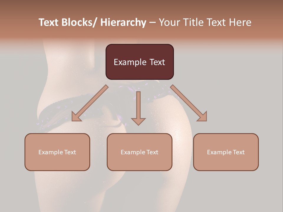 A Woman In A Purple Bikini With Her Butt Exposed PowerPoint Template