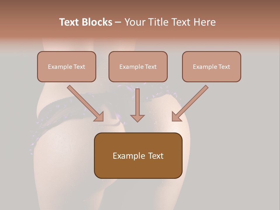 A Woman In A Purple Bikini With Her Butt Exposed PowerPoint Template
