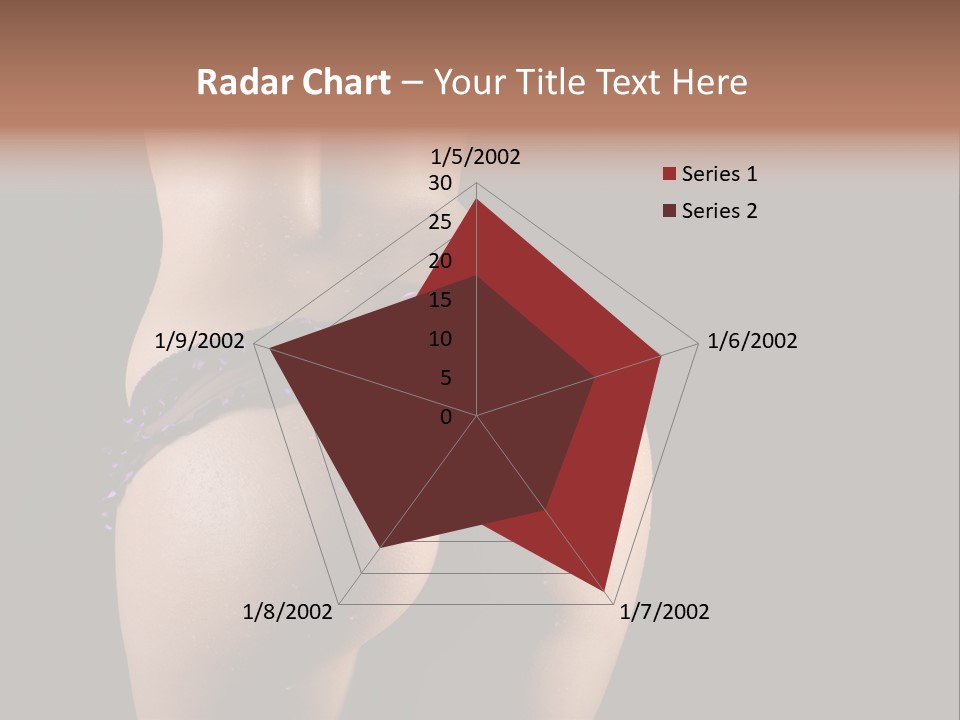 A Woman In A Purple Bikini With Her Butt Exposed PowerPoint Template