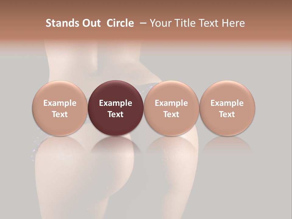 A Woman In A Purple Bikini With Her Butt Exposed PowerPoint Template