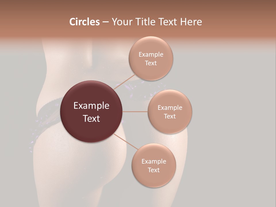 A Woman In A Purple Bikini With Her Butt Exposed PowerPoint Template