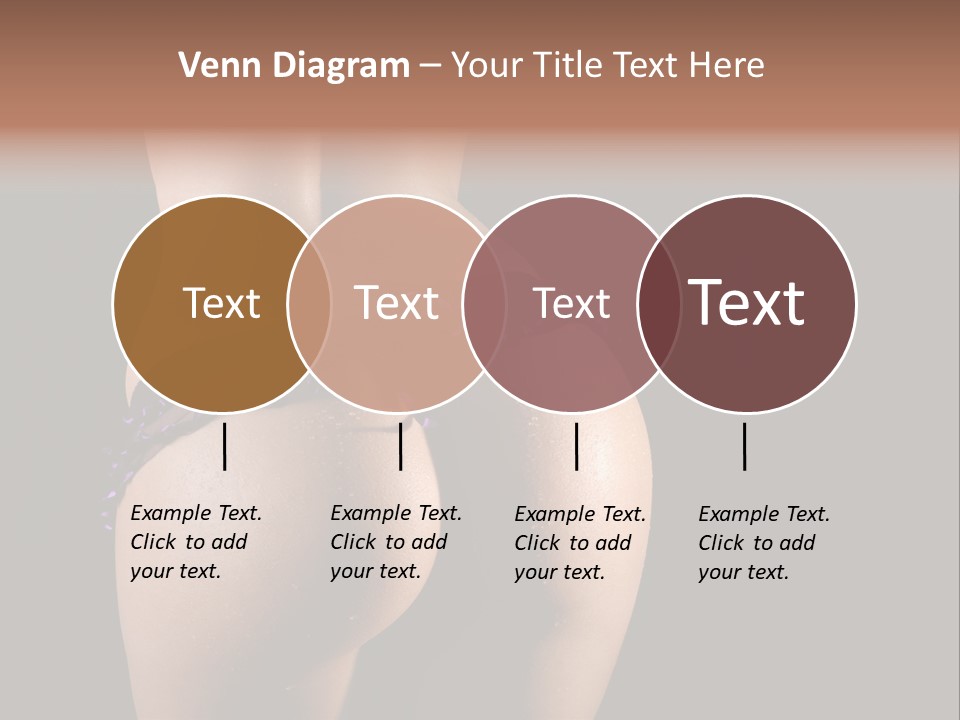 A Woman In A Purple Bikini With Her Butt Exposed PowerPoint Template