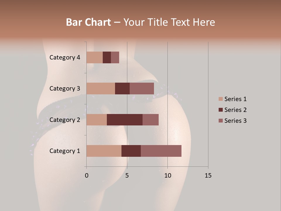 A Woman In A Purple Bikini With Her Butt Exposed PowerPoint Template