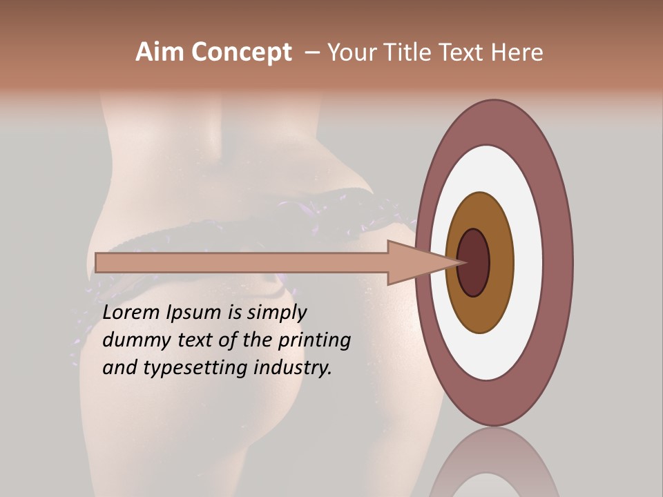 A Woman In A Purple Bikini With Her Butt Exposed PowerPoint Template