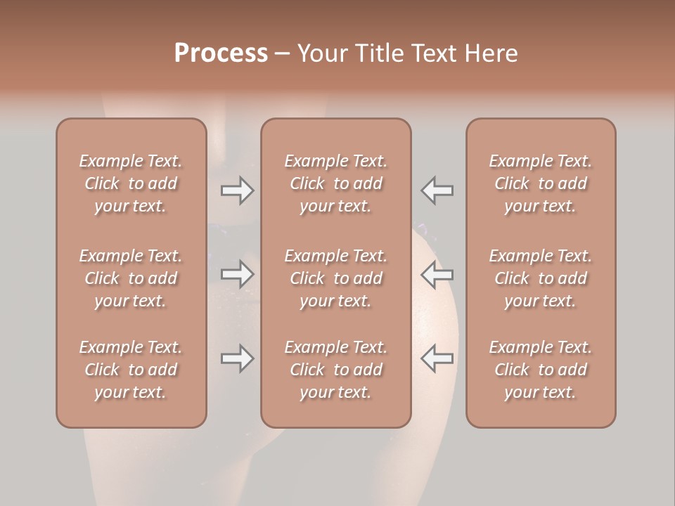 A Woman In A Purple Bikini With Her Butt Exposed PowerPoint Template
