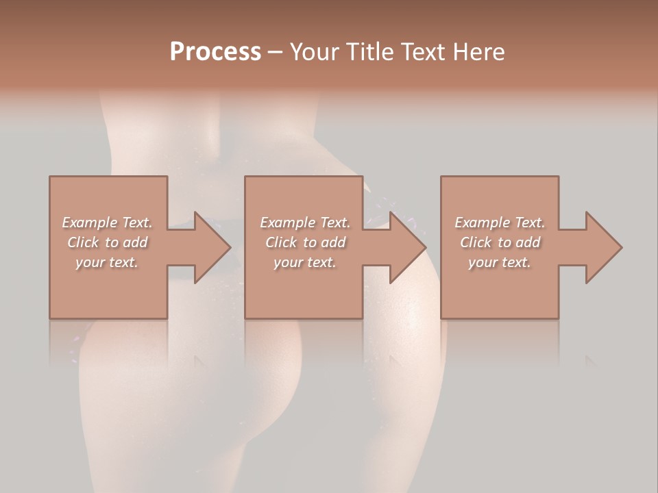 A Woman In A Purple Bikini With Her Butt Exposed PowerPoint Template
