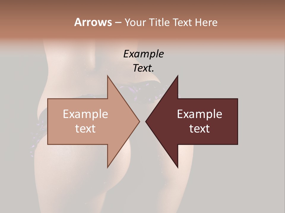 A Woman In A Purple Bikini With Her Butt Exposed PowerPoint Template