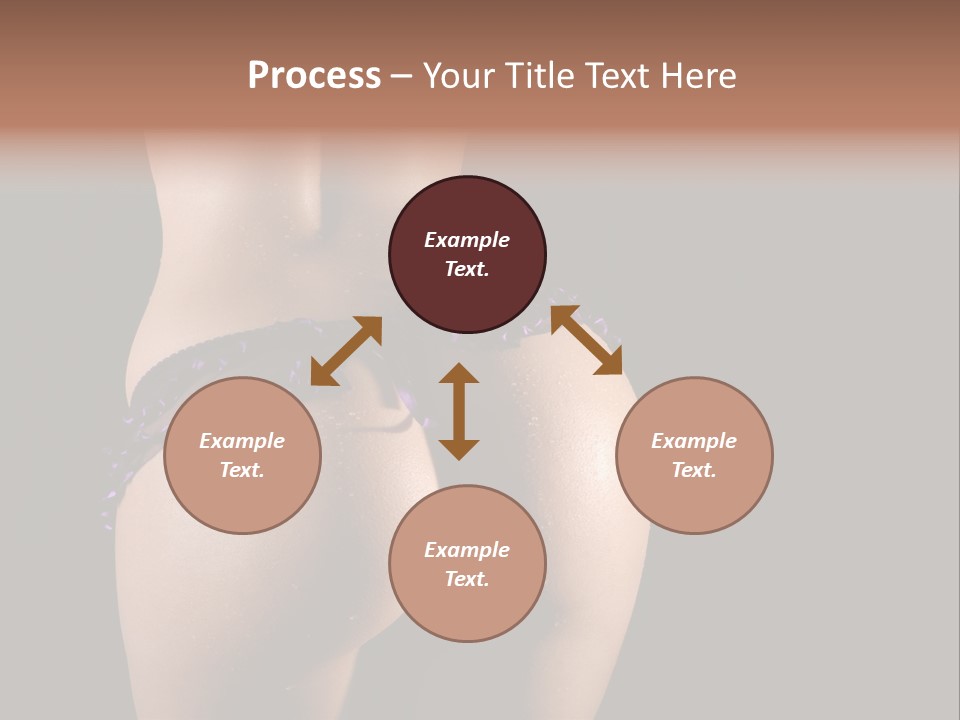 A Woman In A Purple Bikini With Her Butt Exposed PowerPoint Template