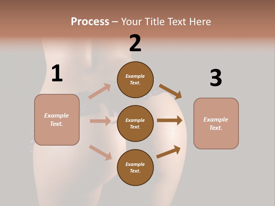 A Woman In A Purple Bikini With Her Butt Exposed PowerPoint Template